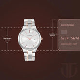 Titan Classique Slimline Analog With Date Men's Watch with Silver Dial and Stainless Steel Strap, 90142KM01